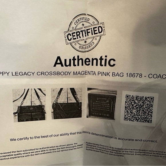 Coach Poppy Liquid Gloss Legacy Hippie Bag, style #F18678 - Picture 3 of 3